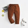 Kids Boys Pants Trousers Solid Color Windproof Comfort Pants School Adorable Daily Wine Red Navy Blue Brown