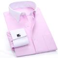 Men's Dress Shirt Button Up Shirt Collared Shirt French Cuff Shirts Black White Pink Long Sleeve Curve Turndown All Seasons Wedding Work Clothing Apparel Button-Down