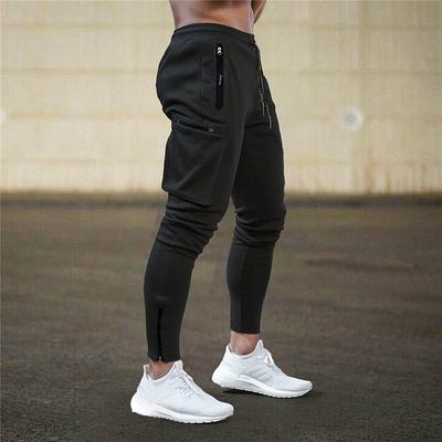 Men's Sweatpants Joggers Trousers Zipper Drawstring Elastic Waist Color Block Comfort Breathable Casual Daily Holiday Sports Fashion Black Army Green