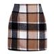 Women's Skirt Bodycon Mini High Waist Skirts Print Plaid Street Daily Winter Woolen Fashion Casual Sapphire Turquoise Dark Green Dark Coffee