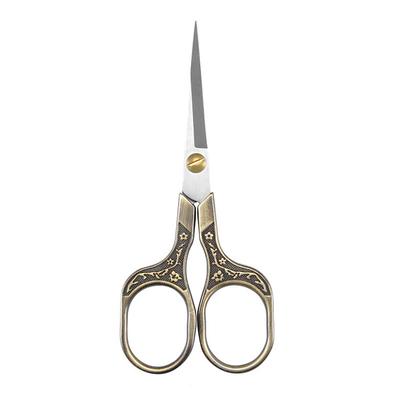 Plum Scissors Stainless Steel Household Scissors Office Stationery Scissors Handmade Paper-Cut Thread Scissors Retro Embroidery Scissors