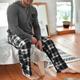 Men's Loungewear Sleepwear Pajama Set Pajama Top and Pant 2 Pieces Plaid Stylish Casual Comfort Home Daily Cotton Blend Comfort Henley Long Sleeve T shirt Tee Pant Drawstring Elastic Waist Summer