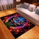 Blacklight Rug UV Reactive Glow in the Dark Area Rug Kitchen Mat Non-Slip Oil Proof Creepy Dragon Floor Mat Livingroom Rug Indoor Outdoor Mat Bedroom Decor Bathroom Mat Entrance Rug Door Mat