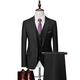 Ivory/Black/Burgundy Men's Wedding Suits Business Suits Special Occasion Valentine's Day Suits 3 Piece Notch Solid Colored Standard Fit Single Breasted One-button 2024