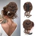 Messy Bun Clip in Bun Hair Extensions Claw Clip Hair Bun Wavy Curly Chignon Hair Bun for Women Bun Extensions Tousled Updo Bun Ponytail Extension Messy Bun