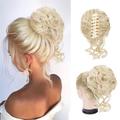 Messy Bun Clip in Bun Hair Extensions Claw Clip Hair Bun Wavy Curly Chignon Hair Bun for Women Bun Extensions Tousled Updo Bun Ponytail Extension Messy Bun