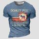 Men's T shirt Tee Graphic Tee Funny T Shirts Slogan T Shirts Distressed T Shirt Graphic Prints National Flag Crew Neck Black Army Green Navy Blue Blue Beige 3D Print Outdoor Street Short Sleeve Print