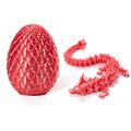 3D Printed Dragon in Egg, Full Articulated Dragon Crystal Dragon with Dragon Egg, Flexible Joints Home Decor Executive Desk Toys, 5-INCH Dragon Egg 12-INCH Dragon