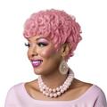 Pixie Wigs for Black Women Short Black Mixed Red Hair Wig Natural Pixie Cut Wig Short Hairstyles Wig for Black Women Synthetic Red Short Pixie Cut Wig for Old Lady Daily Use