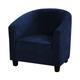 Velvet Club Chair Slipcover Stretch Tub Chair Sofa Cover Armchair Barrel Furniture Protector Elastic Bottom Soft for Hotel Bar Counter Living Room