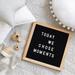 Letter Board Soft Felt Board & Wood Frame 10X10 Message Board Quote Changeable Letters 288 Characters for Wall Hanging Signs Home & Party DÃ©cor Holiday Christmas Gifts with Storage Pouch (Black)
