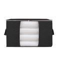 1pc Large Storage Bag Organizer Clothes Storage With Reinforced Handle, Storage Containers For Bedding, Comforters, Clothing, Closet, Clear Window, Sturdy Zippers
