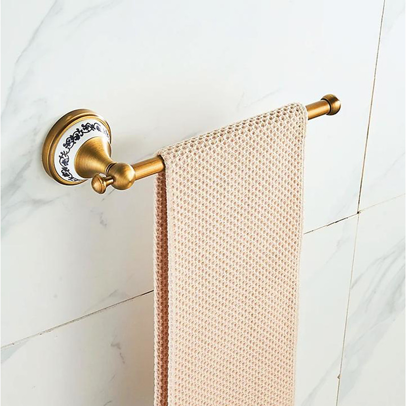 Antique Bronze Bathroom Hardware Set, Brass Adjustable Towel Rack, Toilet Roll Paper Holder, Hand Towel Holder, Hook, Bathroom Accessories Set Wall Mounted