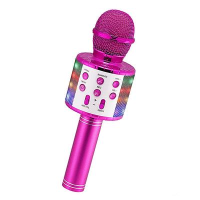 Kids Karaoke Microphone Wireless Karaoke Microphone with LED Light for Girls 3-12 Years Old Christmas Gift Toys for Kids