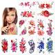 14 Pcs/set Tattoo Stickers Rose Lotus Waterproof Temporary Tattoo Holiday Fake Tattoo Body Art Stickers Suitable For Summer Beach Pool Parties