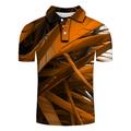 Men's Polo Shirt Tennis Shirt Golf Shirt Geometric Collar Turndown Yellow Red Navy Blue Purple Orange 3D Print Casual Daily Short Sleeve 3D Print Print Clothing Apparel Fashion Personalized Casual