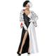 One Hundred and One Dalmatians Cruella De Vil Dress Cosplay Wigs Masquerade Women's Movie Cosplay Cosplay Costume Sexy Costume Black / White Black Halloween Masquerade Dress Shawl Wig