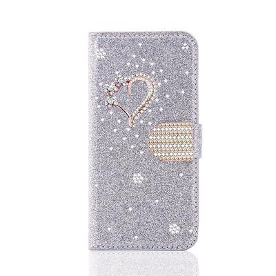 Phone Case For iPhone 16 iPhone 15 Pro Max Plus iPhone 14 13 12 11 Pro Max Mini SE X XR XS Max 8 7 Plus Wallet Case Flip Cover with Stand Holder Bling Glitter Shiny Rhinestone PU Leather