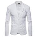 Men's Casual Blazer Regular Regular Fit Solid Color Black White Yellow Wine Dark Navy Dark Green Orange Green Light Blue 2024