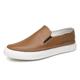 Men's Sneakers Loafers Slip-Ons Skate Shoes Sporty Casual Outdoor Daily Leather Slip-on Black White Brown Summer Spring