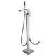Bathtub Faucet - Minimalist Electroplated Free Standing Brass Valve Bath Shower Mixer Taps