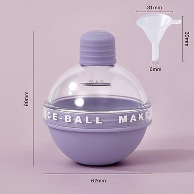 1pcs, Ice Ball Maker, Whiskey Ice Ball Mold, Silicone Ice Cube Mold, Sphere Ice Mold, Silicone Ice Cube Tray, Whiskey Ice Mold Ball, Round Sphere Ice Mold For Whiskey And Cocktails, Kitchen Tools