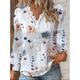 Women's Shirt Lace Shirt Blouse Floral Casual Holiday Print Lace Trims White Long Sleeve Daily Basic V Neck Fall Winter