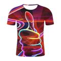 Kids Boys' Children's Day T shirt Tee Short Sleeve Green White Rainbow 3D Print Optical Illusion Color Block 3D Unisex Print Basic Casual Streetwear Sports 2-12 Years / Summer