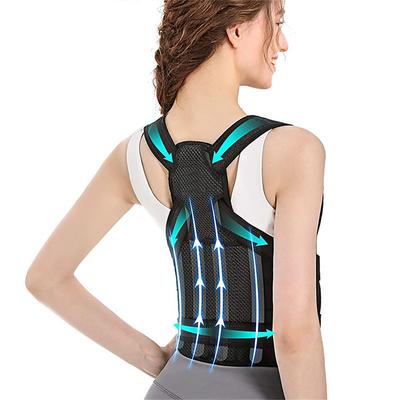 Back Brace Posture Corrector for Women: Shoulder Straightener Adjustable Full Back Support Upper and Lower Back Pain Relief - Scoliosis Hunchback Hump Thoracic Spine Corrector Pink Large