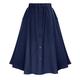 Women's Skirt Swing Long Skirt Denim Midi Skirt Midi Skirts Pocket Solid Colored Office / Career Casual Daily Summer Denim Fashion Summer Blue Light Blue