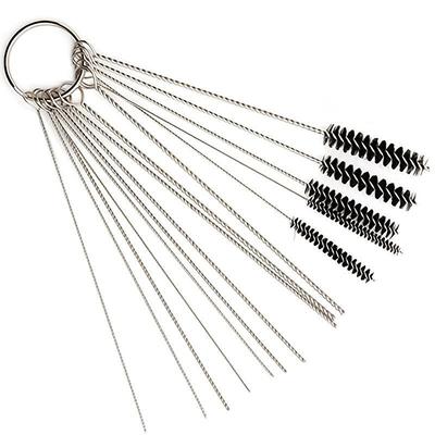 15Pcs Tools Brushes Car And Motorcycle Carburetor Cleaning Needle Set Stainless Steel Dirt Ejector Tool Brush Carburetor Parts
