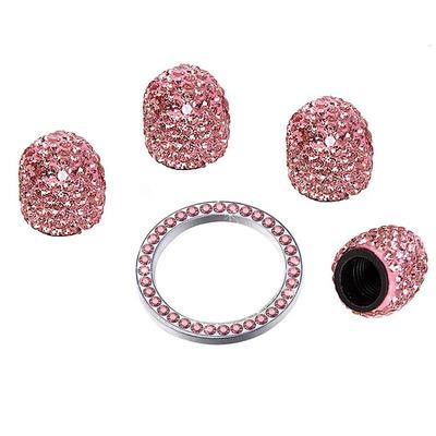 4pcs Diamond Car Tire Valve Caps Shining Dust-proof Wheel Valve Cover Vehicle Bling Crystal Valve Cap Car Styling Accessories