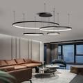 40 60 80 cm Dimmable LED Pendant Lights Circle Design Aluminum Silica gel Modern Style Classic Circle Black Contemporary Modern 220-240V 110-240 V