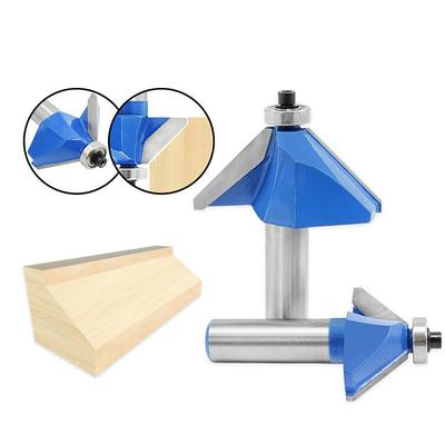 Woodworking Milling Cutter 45 Bevel Cutter Woodworking Slotting Trimming Cutter Engraving Machine Cutter Head 45 Bevel Cutter Chamfering Cutter
