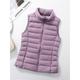 Women's Puffer Vest Vest Quilted Vest Windproof Warm Outdoor Christmas Street Daily Wear Zipper Zipper Stand Collar Fashion Outdoor Casual Minimalism Plain Regular Fit Outerwear Sleeveless Fall Winter