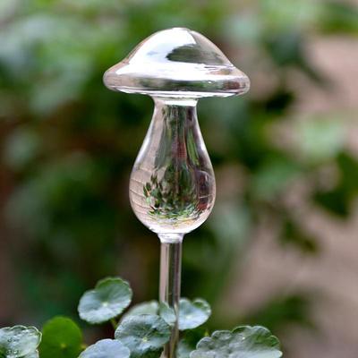 Plant Watering Spike Glass Mushroom Shape Plant Automatic Watering Bulb,for Vacation Potted Plant Watering