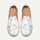 Women's Sneakers Flats Slip-Ons Print Shoes Slip-on Sneakers Daily Travel Floral Flat Heel Vacation Casual Comfort Canvas Loafer Blue