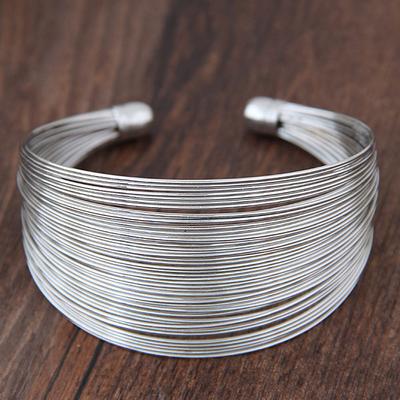 Women's Cuff Bracelet Thick Chain Fashion Wedding Elegant Cute Alloy Bracelet Jewelry Silver For Party Evening Gift Birthday