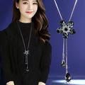 Korean Version Of Autumn And Winter Crystal Sweater Chain Necklace Wholesale High-end Women's Long Chain Versatile Tassel Pearl Pendant With Accessories