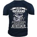 I 'M Not A Perfect Husband But My Crazy Wife Loves Me That Is Enough Mens 3D Shirt For Anniversary Grey Summer Cotton Men'S Tee Graphic Funny Shirts Slogan Letter Crew Neck Gray 3D Print Outdoor