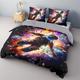3D Galaxy Print Duvet Cover Bedding Sets Comforter Cover with 1 Duvet Cover or Coverlet,1Sheet,2 Pillowcases for Double/Queen/King(1 Pillowcase for Twin/Single)