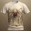 Graphic Spiders Daily Designer Retro Vintage Men's 3D Print T shirt Tee Sports Outdoor Holiday Going out Halloween T shirt Dark Brown Yellow Light Brown Short Sleeve Crew Neck Shirt Spring Summer