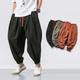 Men's Linen Pants Trousers Summer Pants Beach Pants Jogger Pants Drawstring Classic Plain Outdoor Ankle-Length Home Daily Linen / Cotton Blend Stylish Classic Style Loose Fit Black Brown Micro-elastic