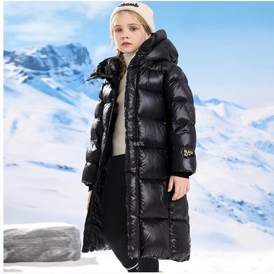 Kids Girls' Down Coat Kids Puffer Jacket Active Zipper School Coat Outerwear 4-13 Years Spring Black