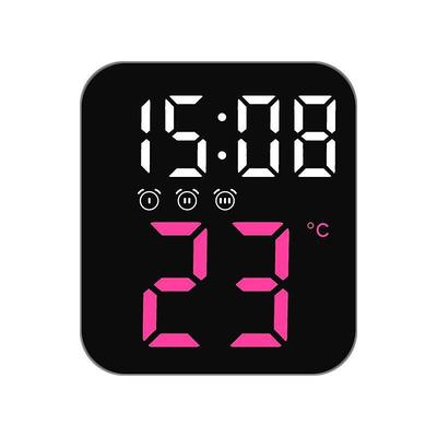 Digital Alarm Clocks For Bedroom Electronic Desktop Clock With Temperature Date Adjustable Brightness Digital Desk Clock For Bedroom Home Living Room Office Table