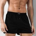 Men's Loungewear Pajama Shorts Plain Casual Comfort Home Daily Bed Cotton Breathable Soft Elastic Waist Spring Summer Black Blue