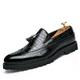 Men's Loafers Slip-Ons Tassel Loafers Leather Loafers Walking Business Casual Office Career Party Evening Plush Warm Loafer Black White Red Spring Fall