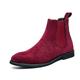 Men's Boots Chelsea Boots Suede Shoes Dress Shoes Classic Casual Daily PU Booties / Ankle Boots Loafer Black Red Spring Winter