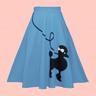 50s Poodle Skirts for Women Vintage High Waist A-line Skirt 1950s Party Swing Skirts Casual Daily Skirt