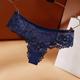 Womens Underwear Lace Hollow Out Hipster Panties Solid Color T Back Low Waist Ladies Briefs